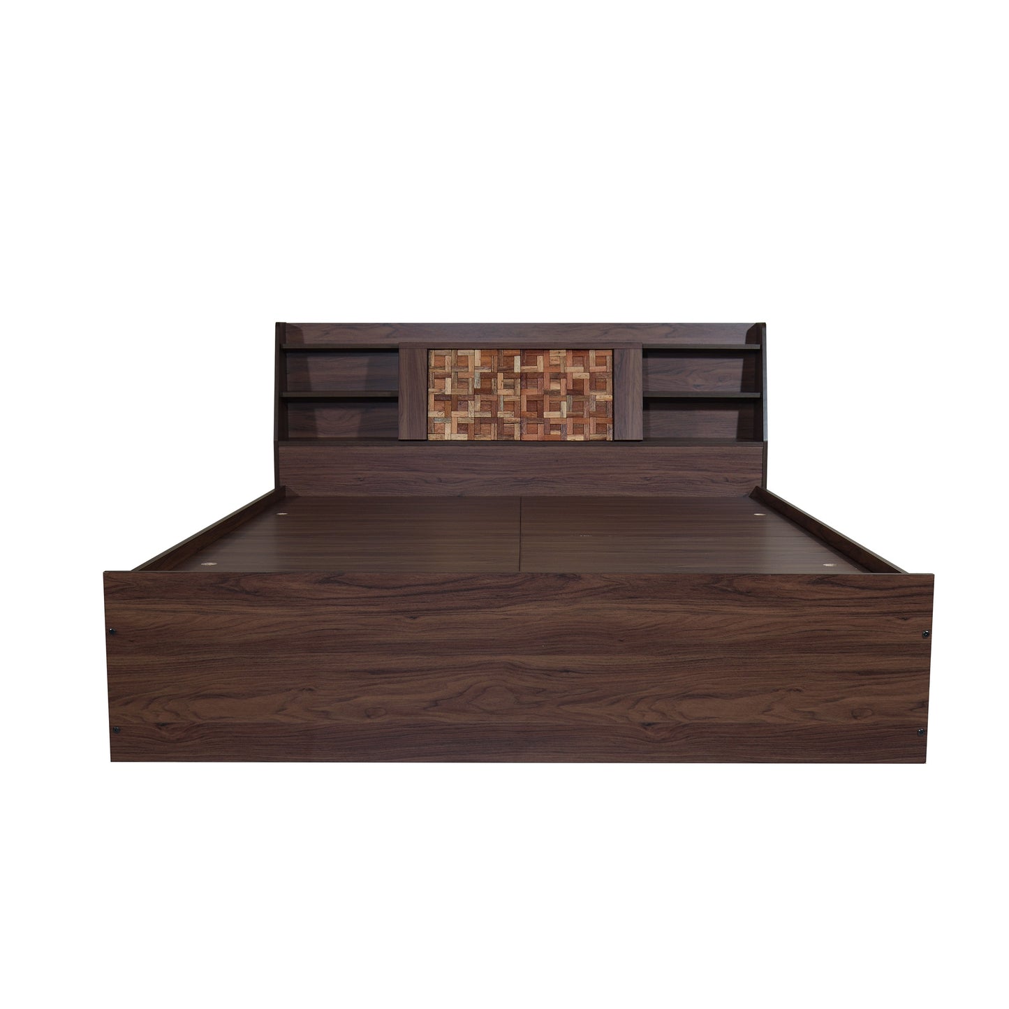 Timber Engineered Wood Queen Bed With Solidwood Features - Box Storage 8.0