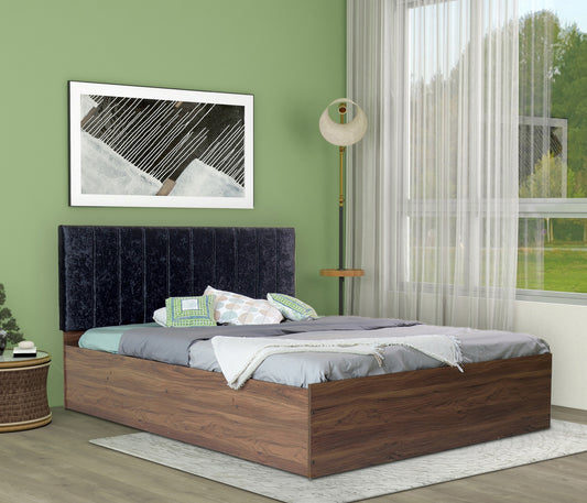 Samskara Bed With Premium Leatherette Fabric And Box Storage - Queen Bed